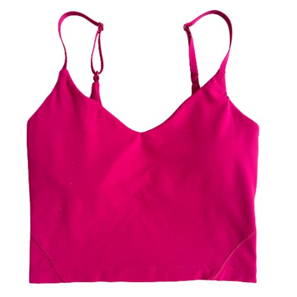 Lululemon Align Cropped Cami Tank Passionate Pink Sz 2 Nulu Activewear - Picture 5 of 8